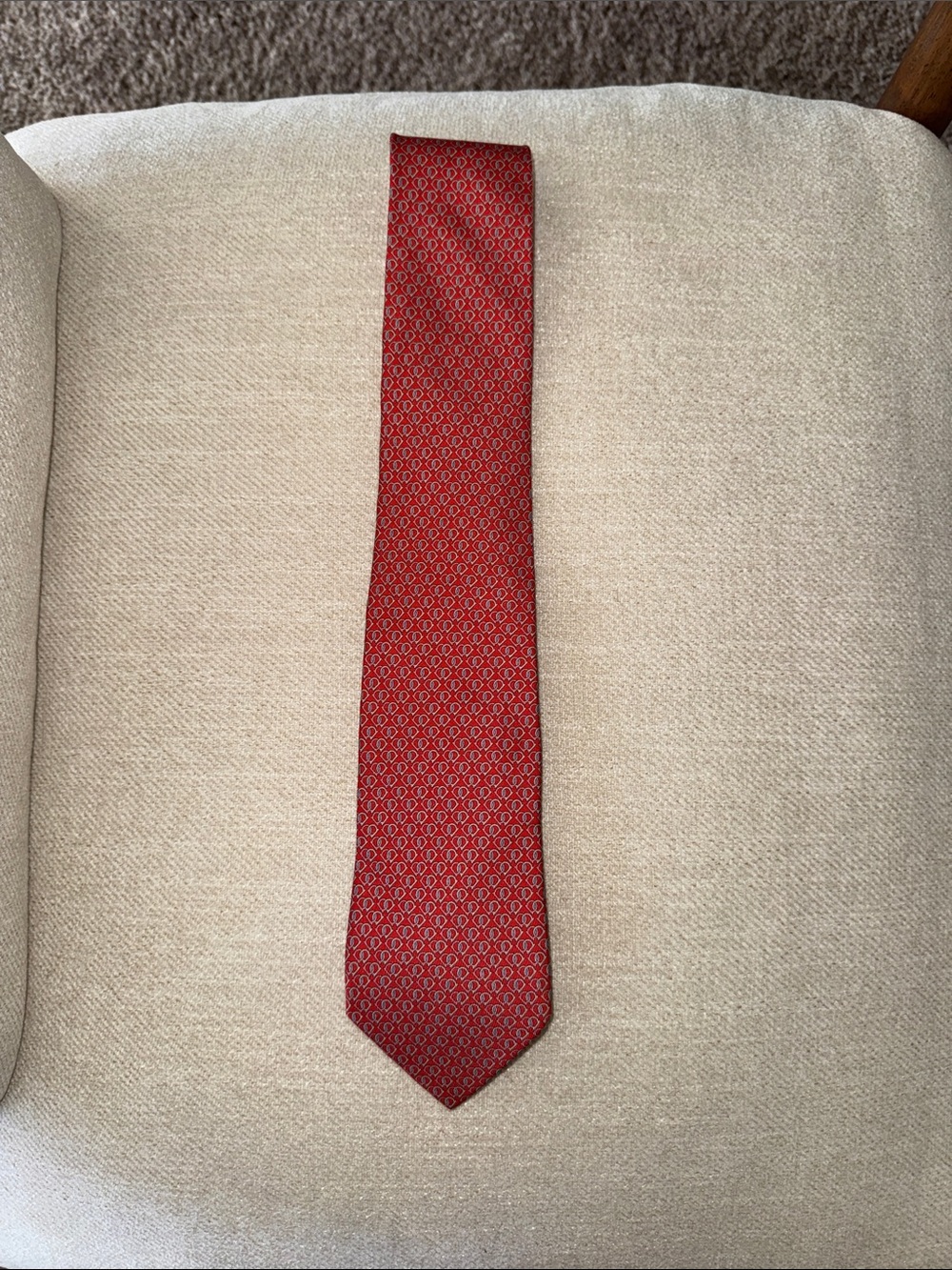 Red Ferragamo Silk Tie